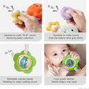TUMAMA Hanging Baby Toys, 4 Pack Vegetable Crib Stroller Baby Gym Mobile Plush Toys, Early Baby Cognitive Sensory Hanging Rattle Toys with Teether. Suitable for Babies 0, 3, 6, 9, 12 Months by TinyTreasures Baby Boutique