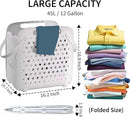 45L Foldable Laundry Basket, Plastic Collapsible Laundry Baskets with Handles, 12 Gallons Dirty Clothes Hamper for Dorm Laundry Room Organization, Freestanding Wall Hanging Laundry Hamper by CozyNest Decor