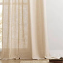 Joydeco Linen Curtains 90 Inch Length 2 Panel Sets,Light Filtering Curtains for Bedroom 52 Inch Wide Living Room Drapes with Back Tabs & Rod Pockets (W52 x L90 Inch, Ecru) by CozyNest Decor