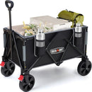 Overmont 150L Wagons Carts Foldable - Large Capacity Folding Collapsible Wagon Cart for Grocery Camping Utility Gardening Sports Travelling- 330lbs Load by GreenHaven Gardens