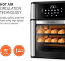 Air Fryer Oven 1800W, 12.7QT Capacity, Touchscreen Panel, Automatic Shut-Off – Black & Stainless Steel – Mondial by CozyNest Decor