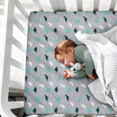 Mini Crib Sheets Set, 4 Pack - Portable Sheets (38" X 24") | Multiuse for Pack n Play, Playard, Playpen, Crib - Dinosaurs by TinyTreasures Baby Boutique