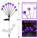 Halloween Decorations Outdoor Lights - 4 Pack 32LED Solar Halloween Scary Eyeball Pathway Lights Swaying by Wind, Waterproof Solar Halloween Stake Lights for Garden Porch Lawn Pathway (Purple) by GreenHaven Gardens