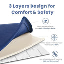 Baby Play Mat for Floor,1.3" Thick Memory foam Tummy Time Mat for Toddlers,Infants,kids,Water-Repellent Soft Nursery Rug ,79"×79" Extra Large Non Slip for Crawling&Yoga,Tatami Style for Living Room(Royal Blue) by TinyTreasures Baby Boutique