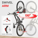 Swivel Bike Rack Wall Mount, Bike Hangers for Garage, Space-Saving Vertical Bike Holder, Holds up to 77 lbs, Bicycle Wall Hanger Storage, No Heavy Lifting Required Indoor Hanging Bike Rack-Red by GreenHaven Gardens