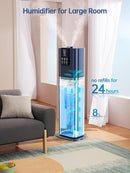 8L Smart Humidifiers for Bedroom Large Room, 2.1Gal Cool Mist Top Fill Diffuser Ambient Light, App & Remote Control, 3 Mist Modes, Quiet Humidifier for Home Office Plant (Blue) by TinyTreasures Baby Boutique