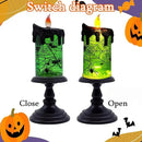 1.Halloween Snow Globe Tornado Flameless Candles Table Centerpiece for Celebration Party,Battery Operated LED Candle with 6 Hours Timer for Home Indoor Halloween Decoration (Spider) by CozyNest Decor