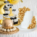 75 Pieces Gold Cake Balls Topper Decorations Foam Cupcake Topper Mini Balloon Cake Topper Balls Cake Picks for Cake Deco Birthday Party Wedding by TinyTreasures Baby Boutique