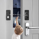 Child Proof Door Lock (2 Pack), Door Locks for Kids safety & Cat Door Latch, for Fridge Lock, Cabinet Locks, Window Locks and Baby Proofing, Strong non-marking Adhesive No Drilling (Black) by TinyTreasures Baby Boutique