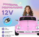 12V Kids Electric Car, Power Wheels with Remote Control, Ride on Car Toys with LED Light, 3 Speeds, Music, Pink by TinyTreasures Baby Boutique
