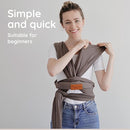 Baby Wrap Carrier - Premium Cotton Baby Carrier Wrap for Newborn to Toddler- Infant Carrier for Babies 8-35 lb - Baby Holder One Size Fits All with Front Pocket by Max&so by TinyTreasures Baby Boutique