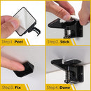 Tuanse 30 Pcs Cabinet Locks Invisible Safety Drawer Latches with Screws Self Adhesive Cabinet Drawer Locks for Home Kitchen Furniture Door Latches(Black) by TinyTreasures Baby Boutique