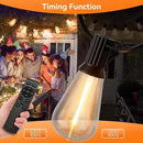 100 FT Solar String Lights Outdoor Waterproof with Remote & USB Port, Solar Power Patio Hanging Lights with Dimmer, Shatterproof LED Edison Bulb Outdoor String Lights for Outside Cafe Yard Fence by CozyNest Decor