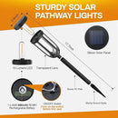 Solar Pathway Lights Outdoor, Bright Solar Lights Outdoor Waterproof IP65, Auto On/Off Driveway Patio Light, LED Solar Garden Lights Landscape Lighting for Walkway Lawn Yard (4 Pack) by GreenHaven Gardens