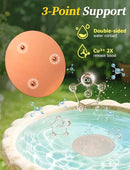 Mellbree 4-Pack Bird Bath Copper Disk, 0.6mm Reinforced 99.99% Pure Copper Cleaning Disk with Triple-Point Support for Physical Safe Clean Water All-Season by GreenHaven Gardens