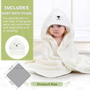 MoreFeel Collapsible Baby Bathtub for Newborn with Thermometer & 1 Hooded Towel & 1 Soft Floating Cushion,Portable Travel Bathtub with Drain Hole, Durable Foldable Baby Tubs for Infants to Toddler by TinyTreasures Baby Boutique