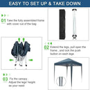 Outvita 6.5x6.5ft Pop Up Canopy Tent, Outdoor Instant Shelter Folding Canopy with Carry Bag for Commercial Events, Party, Backyard BBQ, Camping Blue by GreenHaven Gardens