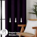 Simplebrand Ava BlackBerry Blackout Curtains for Bedroom 84 Inch Length 2 Panels Set, Solid Thermal Insulated Privacy Nursery Window Treatment Curtains Blackout Drapes, W40 x L84 Inch, BlackBerry by TinyTreasures Baby Boutique