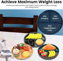 10 Pcs Unbreakable Divided Plates for Kids Adults, 9 Inch Round Portion Control Plate, 3 Compartment Plates with Dividers, Lightweight Reusable Dinnerware Portion Control Plastic, Dishwasher Safe by CozyNest Decor