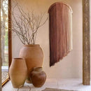 Macrame Boho Wall Decor - Pink Yarn Wall Hanging, 20" Circle Hoop by CozyNest Decor