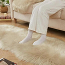 AMTOVO Faux Sheepskin Rug, Beige Ultra Soft Fluffy Shag Area Rug, 2 x 6 ft Faux Fur Rug for Bedroom Sofa Throw Cushion Room Decor, Sheepskin by CozyNest Decor