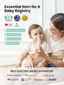 GROWNSY Nasal Aspirator for Baby, 2-in-1 Electric Nose Spray & Suction, Baby Nose Sucker with Powerful Suction, Music and Light Soothing Function, Pink by TinyTreasures Baby Boutique