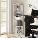 Furinno Pasir 4-Tier Corner Open Shelf Bookcase, White by TinyTreasures Baby Boutique