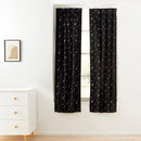 Amazon Basics Portable Blackout Curtain Shade with Suction Cups, 50" W x 78"L, 2-Pack, Moon and Stars by TinyTreasures Baby Boutique
