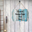 Personalized Wooden Welcome Sign - Front Door Decor, Home Sign, Customized Image/Text, Farmhouse Decorations, 11.2 * 8 Inch by CozyNest Decor