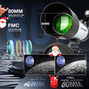 FREE SOLDIER Telescope 80mm Aperture 500mm Refractor Telescope for Adults High Powered - Professional Astronomical Refracting Telescope for Beginners with Phone Adapter White by TinyTreasures Baby Boutique