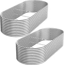 FRIZIONE 2pcs Tall 6x3ft Galvanized Raised Garden Bed Outdoor,Steel Garden Bed for Vegetables,Above Ground Garden Box for Flower,Metal Raised Beds for Gardening by GreenHaven Gardens