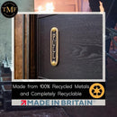 PULL Brass Door Sign. Traditional Style Home Décor Wall Plaque Handmade By The Metal Foundry UK. by CozyNest Decor