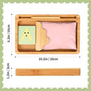 Montessori Sand Tray with Lid - Wooden Sand Tray for Kids - Pink by TinyTreasures Baby Boutique