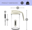 Masontops Breast Milk Storage Kit - 24oz Airtight Mason Jar with Handle, Marker & Stick-on Thermometer for New Moms by TinyTreasures Baby Boutique