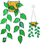 Stained Glass Window Hanging 17 Leaf Plant Stain Glass Window Hanging Real Stained Glass Hanging Hanging Stained Glass for Windows Stained Glass suncatchers Stained Glass Plant Stained Glass by GreenHaven Gardens