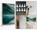 Tinonedraw Large Nature Forest Framed Canvas Wall Art Set, Boho Mountains Calming Lake Wall Decor, Green Pine Trees Artwork, Northern Wilderness Art Painting for Living Room Bedroom Office 16"x24"x3 by CozyNest Decor