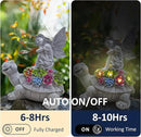 Solar Garden Statue Angel and Turtle,Figurines Outdoor Decor,Outdoor Solar Statue with LED Lights for Yard,Patio,Lawn Art Decoration,Housewarming Gift by GreenHaven Gardens