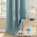 H.VERSAILTEX Blackout Curtains for Bedroom Thermal Insulated Room Darkening Living Room Curtains 63 Inch Long Grommet Privacy Protection Window Curtain Panels/Drapes, 2 Panels, Mineral Blue by CozyNest Decor