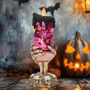 Eldnacele Halloween Snow Globe Candles Lighted Lamp USB Powered Battery Operated Spooky Spinning Water Glittering Tornado Flameless Candles Skeleton Hand Holder Halloween Centerpiece Decor(Ghost) by CozyNest Decor