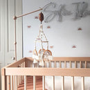 Crib Mobile Motor with Music Box, Baby Mobile for Crib with 12 Classic Lullabies & Rotating Function, Wooden Design Crib Mobile with Music by TinyTreasures Baby Boutique