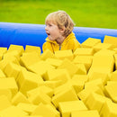 Foam Pit Cubes, 24 PCS 5 Inches Gymnastics Foam Blocks Trampoline Blocks, Multi-Sport Protective Padding for Freerunning, Trampoline, Parkour, Skate Parks & BMX -Yellow by TinyTreasures Baby Boutique