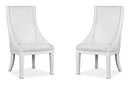 Kingston - Upholstered Host Chair (Set of 2) - Whisper White And Cerused Nutmeg
