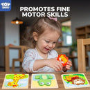 TOY Life Wooden Puzzles for Toddlers 2-4, Montessori Toys for 1 2 3 Year Old Toddler Boys Girls, Animals Jigsaw Puzzles, Educational Learning Toy Kids Puzzle, Best Gifts Toys for Baby Ages 1-3 2-4 by TinyTreasures Baby Boutique