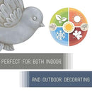 NAT & Jules Animal Character Shaped Dimensional Indoor Outdoor 11 inch Cast Resin Decorative Garden Stepping Stone, Patio, Walkway Sculpture Yard Art, Stone Grey Bluebird by CozyNest Decor