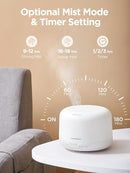 InnoGear 500ml Essential Oil Diffuser with Remote Control, Premium Ultrasonic Aromatherapy Diffusers Scent Humidifier Vaporizer Auto-Off Timer for Large Room Home, Basic White by CozyNest Decor