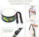 Kids Drum Set with Adjustable Strap: Toddler Musical Instrument for Ages 3-5, Wearable Drum Kit with Drumsticks, Educational Percussion Toy for Rhythm Music Development (Black) by TinyTreasures Baby Boutique