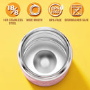 Fimibuke Insulated Kids Food Jar, 12 OZ Bpa Free Wide Mouth Stainless Steel Vacuum Thermos for Hot Cold Food for School Travel Leakproof Toddler Boy Girl Lunch Container Snack Cup for Fruits Veg Soup by TinyTreasures Baby Boutique