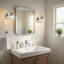 Farmhouse Gooseneck Wall Sconces Set of Two, Bathroom Brushed Nickel Vanity Light, Modern Indoor Wall Light Fixtures with Clear Glass for Bathroom Beside Mirror Living Room Hallway(Brushed Nickel) by CozyNest Decor
