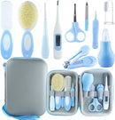 Baby Grooming Kit, Baby Essentials for Newborns, Portable Baby Care Kit, Contains Baby Nail Clippers, Baby Comb, Baby Brush, Baby Ear Wax Removal Tool and More (10 in 1) (Blue) by TinyTreasures Baby Boutique