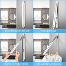 Wall Mounted Clothes Drying Rack - Foldable Indoor Laundry Rack,Space Saving Collapsible Clothes for Bathroom, Dorm, Apartment, RV, Laundry Room Organization.(Silver-Aluminum) by TinyTreasures Baby Boutique